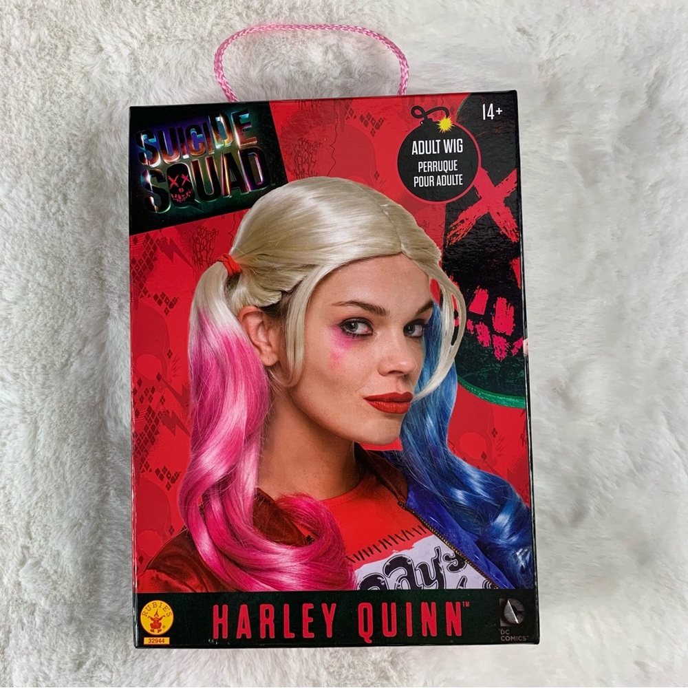 Suicide Squad Harley Quinn Wig in Box Blonde Blue Pink Gently Used Size Adult